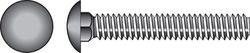HILLMAN 1/4 in. X 2-1/2 in. L Stainless Steel Carriage Bolt 25 pk