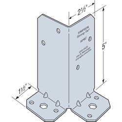 Simpson Strong-Tie ZMax Silver Steel Bracket 12 Ga. 5.101 in. L