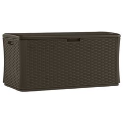 Suncast 55 in. W X 29 in. D Brown Plastic Deck Box 134 gal