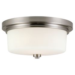 Design House Aubrey 5.8 in. H X 13.8 in. W X 13.8 in. L Satin Nickel Ceiling Fixture