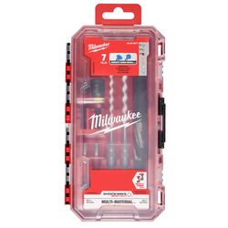 Milwaukee Assorted Carbide Tipped Concrete Screw/Drill Bit Kit Hex Shank 7 pc