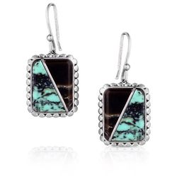 Montana Silversmiths Women's Double Essence Silver/Turquoise Earrings