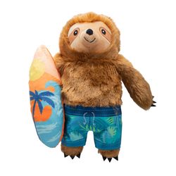 Pet Shop by Fringe Studio Multicolored Plush Makin Waves Dog Toy 1 pk