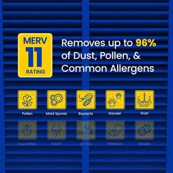 AprilAire 20 in. W X 25 in. H X 4 in. Synthetic Fiber 11 MERV Pleated Air Cleaner Cabinet Air Filter