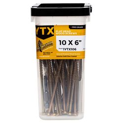 Big Timber No. 10 X 6 in. L Star Gold Zinc Coated Deep Wood Screws 33 pk