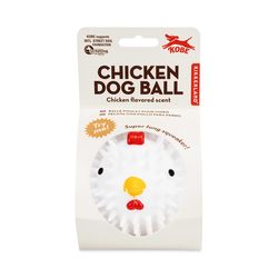 Kikkerland For Dog White TPR Chicken Ball Dog Toy 3.5 1 pk