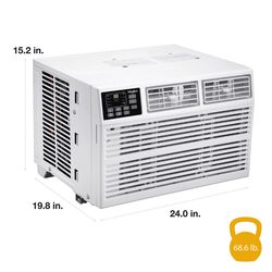 Whirlpool 8000 BTU 115 V Window Air Conditioner w/Heat w/Remote 350 sq ft