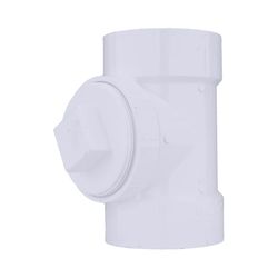 Charlotte Pipe 4 in. Hub in. X 4 in. D Hub in. PVC Cleanout Tee 1 pk