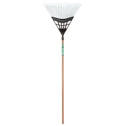 Truper 65 in. 22 Tine Steel Rake Wood Handle