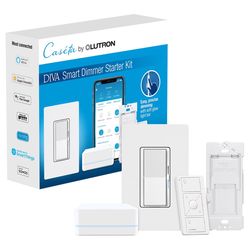 Lutron Caseta White 150 W Toggle Smart-Enabled Dimmer Switch w/Remote Control 1 pk