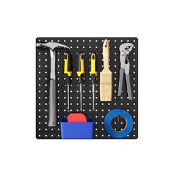 Knape & Vogt Heavyweight 16 in. W X 16 in. H X 0.65 in. D Pegboard Steel Black