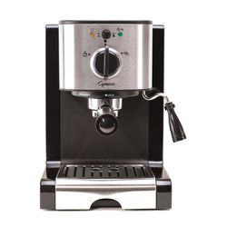 Capresso 46 oz Black/Silver Cappuccino/Espresso Maker