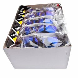 Forney Starlite Safety Glasses Blue Mirror Lens Blue Frame 10 pc