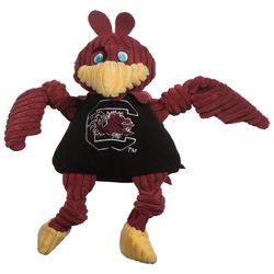 HuggleHounds Knottie For Dog Multicolored Plush South Carolina (U of) Cocky Squeaky Dog Toy Large 1