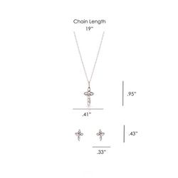 Montana Silversmiths Women's Steady Faith Cross Silver Jewelry Sets Water Resistant