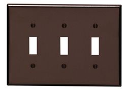Leviton Ivory 3 gang Plastic Toggle Wall Plate 1 pc