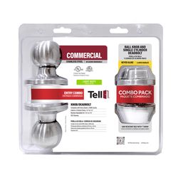 Tell Stainless Steel Deadbolt and Entry Door Knob N/A 1-3/4 in.