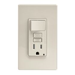 Leviton SmartlockPro 15 amps 125 V Light Almond GFCI Outlet 5-15R 1 pk