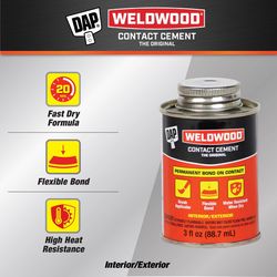 DAP Weldwood High Strength Rubber Tan Contact Cement 3 oz
