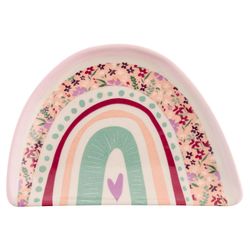 Karma 1 in. H X 5 in. L Multicolored Stoneware Rainbow Trinket Tray