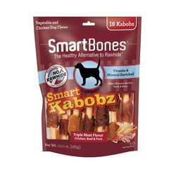 SmartBones Chicken/Beef/Pork Kabobz For Dogs 10 oz 18 pk