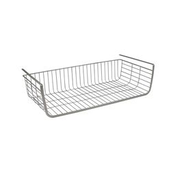 Spectrum Ashley 5.8 in. H X 10.3 in. W X 21 in. L Satin Nickel Cabinet Door Organizer Silver