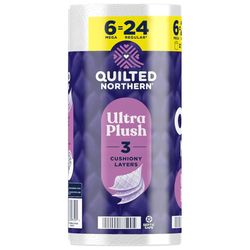 Quilted Northern Ultra Plush Toilet Paper 6 Rolls 255 sheet 1020 in.