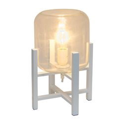 Simple Designs 13.38 in. White Table Lamp