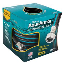 Gilmour AquaArmor 1/2 in. D X 100 ft. L Expandable Lightweight Garden Hose Black/Blue