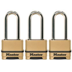 Master Lock 2 in. W Brass 3-Digit Combination Combination Padlock