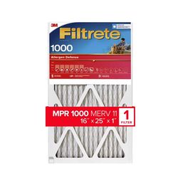 Filtrete 16 in. W X 25 in. H X 1 in. 1000 MPR Pleated Allergen Air Filter 1 pk