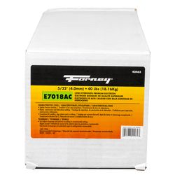 Forney 5/32 in. D X 15 in. L E7018 Mild Steel Low-Hydrogen Welding Electrodes 84000 psi 40 lb
