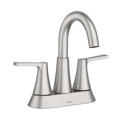Moen Mikah Brushed Nickel Modern Centerset Bathroom Sink Faucet 4 in.