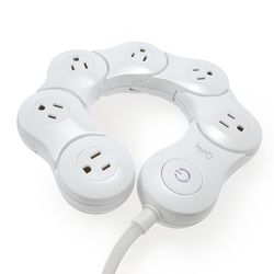 Quirky Pivot Power 5 ft. L 6 outlets Surge Protector White 1080 J