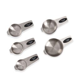 Mrs. Anderson's Baking Plastic/Stainless Steel Silver Measuring Cup Set