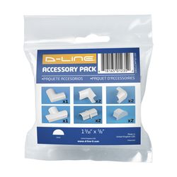 D-Line 6 in. L White Plastic Raceway Coupling Kit
