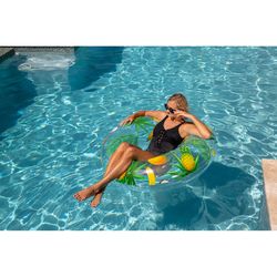 PoolCandy Clear PVC Inflatable Tropical Fruit Floating Tube