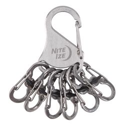 Nite Ize KeyRack Locker Stainless Steel Silver S-Biner Carabiner Key Chain