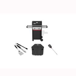 Weber Spirit E-210 LP Grill Bundle: Grill, Cover, Tool Set, Thermometer
