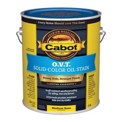 Cabot O.V.T. Low VOC Solid Tintable Medium Base Oil-Based Alkyd Linseed Oil Stain 1 gal