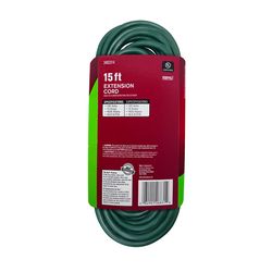 Ace Indoor or Outdoor 15 ft. L Green Extension Cord Combo Set 16/3 SJTW