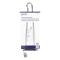 DECKO 13.75 in. L Chrome Silver Chrome Large Over the Door Over Door Hanger 1 pk