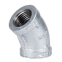 STZ Industries 1/2 in. FIP each X 1/2 in. D FIP Galvanized Malleable Iron 45 Degree Elbow
