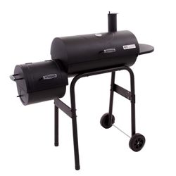 American Gourmet 430 Charcoal Offset Smoker Black
