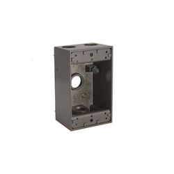 Bell Old Work 18.3 cu in Rectangle Aluminum 1 gang Weatherproof Box Bronze