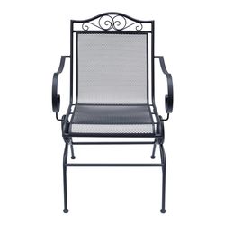 Living Accents Winston Black Steel Frame Spring Dining Chair