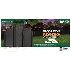 EasyFlex 10 ft. L X 4.5 in. H Plastic Black Landscape Edging Kit