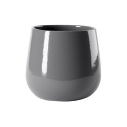 Syndicate Sales 5.25 in. H X 5.5 in. W Ceramic Garden Planter Granite