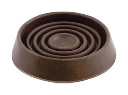 Shepherd Hardware Rubber Caster Cup Brown Round 1 in. W 4 pk