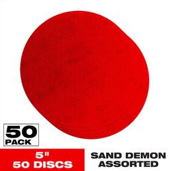 Diablo SandNet 5 in. L X 5 in. W Assorted Grit Ceramic Blend Sanding Disc 50 pk